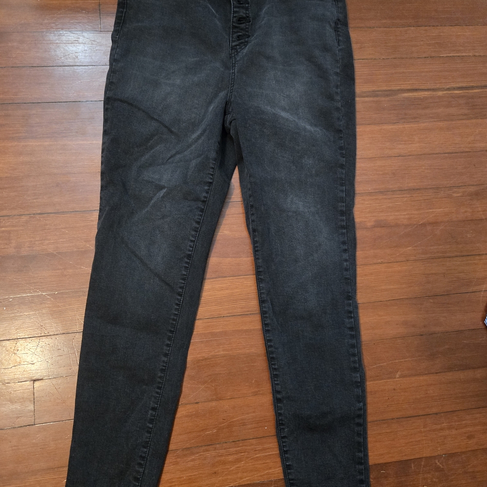 All Worthy by Hunter McGrady Dark Gray High Rise Jeans